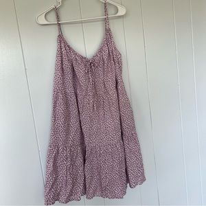 Old Navy Purple Floral Tiered Mini Dress